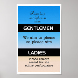 Badezimmer-Etikette Poster