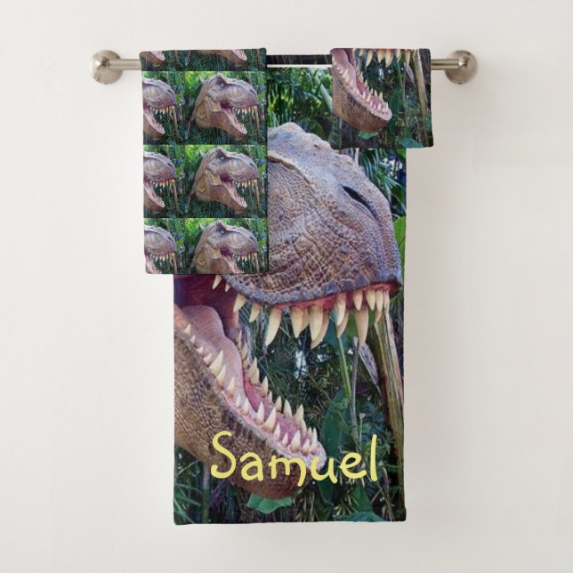 Badezimmer Handtuch Sets Dinosaurier (Insitu)