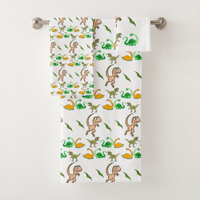 Badezimmer Handtuch Sets Dinosaurier (Insitu)