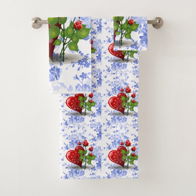 Badezimmer Handtuch Sets Floral (Insitu)