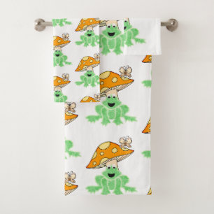 Badezimmer Handtuch Sets Schmetterling Pilz Frosch
