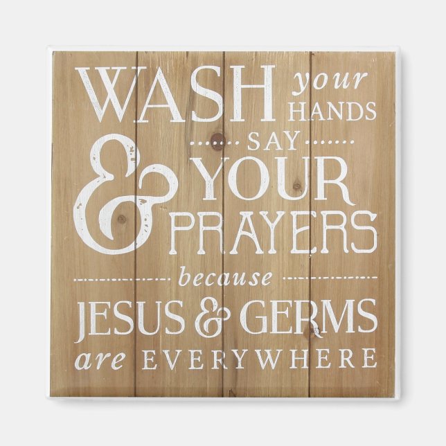 Badezimmer Küche Magnet. Waschen Sie Ihre Hand Magnet (Vorne)