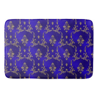 Badezimmer Matte-Blau & Gold Badematte