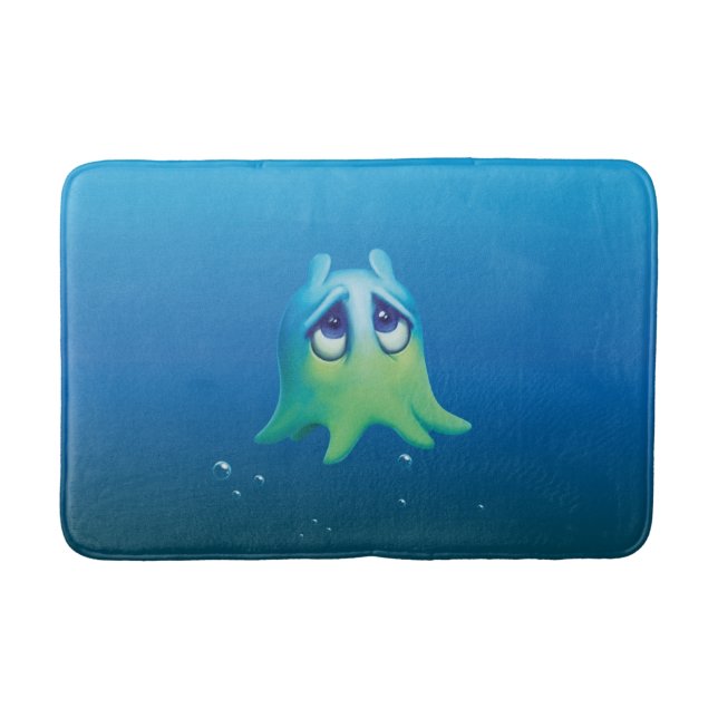 Badezimmer-Matte mit sehr traurigem Oktopus Badematte (Vorderseite)