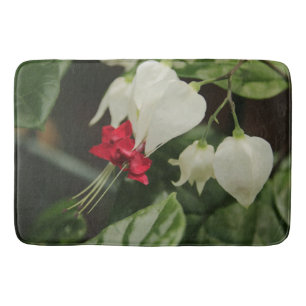 Badezimmer Matte Rot Weiß Grün Blume