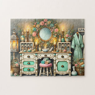 Badezimmer Schminktisch Shabby Chic Wellness Schra Puzzle