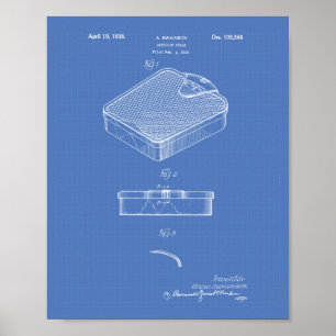 Badezimmer-Skala 1938 Patent Art Blueprint Poster