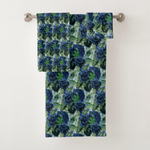 BADEZIMMER-TOWEL-SET BLAUE GREEN WHIRLL BADHANDTUCH SET