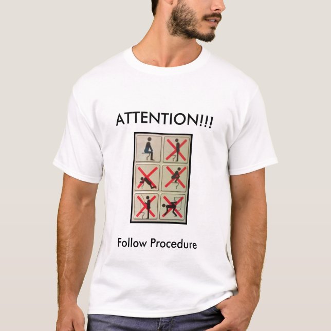 Badezimmer-Zeichen T-Shirt (Vorderseite)