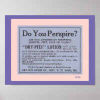 Badezimmer Zubehör: Spaß Vintag Deodorant Werbung