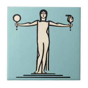 Badezimmerfliese Vintage Französisch Art Deco Fliese