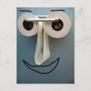 Badezimmerlächeln Postkarte