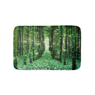 Badezimmermatte Magischer Wald Grüne Mysterie Badematte