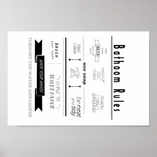 Badezimmervorschriften Poster