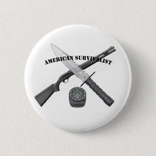 Badge AMERICAN SURVIVALIST Button