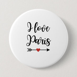 Badge I love Paris Button