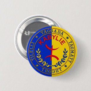 Badge Kabylie Libre & Laic. Button