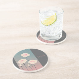 Badge Rond 5 cm Roses, personalized Getränkeuntersetzer