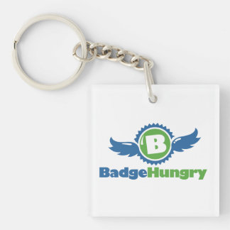 BadgeHungry quadratischer Schlüsselanhänger