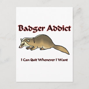 Badger Addict Postkarte
