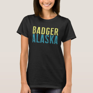 Badger Alaska Pazifikküste gestapelt T-Shirt