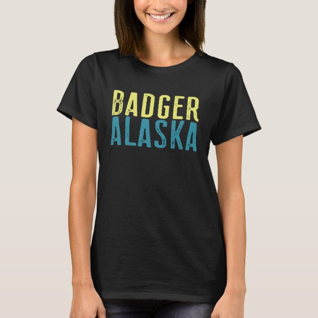 Badger Alaska Pazifikküste gestapelt T-Shirt (Vorderseite)