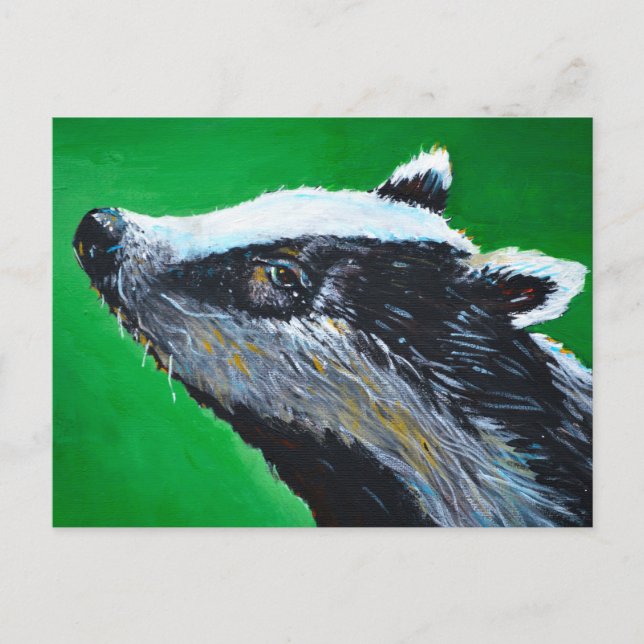 Badger Alert Postkarte (Vorderseite)