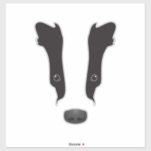 Badger Face-Silhouette Aufkleber