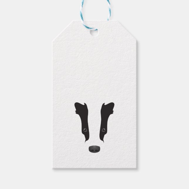 Badger Face-Silhouette Geschenkanhänger (Vorderseite)