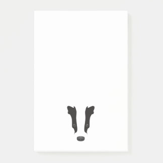 Badger Face-Silhouette Post-it Klebezettel