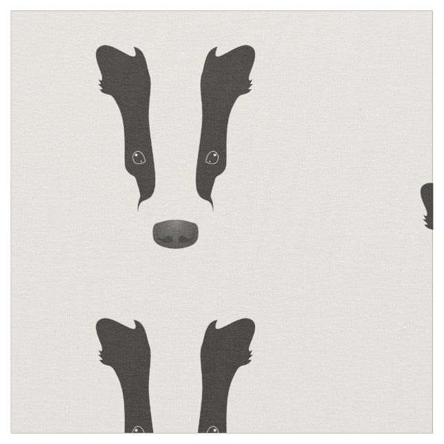 Badger Face-Silhouette Stoff (Nahaufnahme)