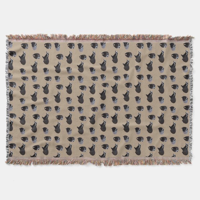 Badger Frenzy Throw Blanket (Beige) Decke (Vorderseite)