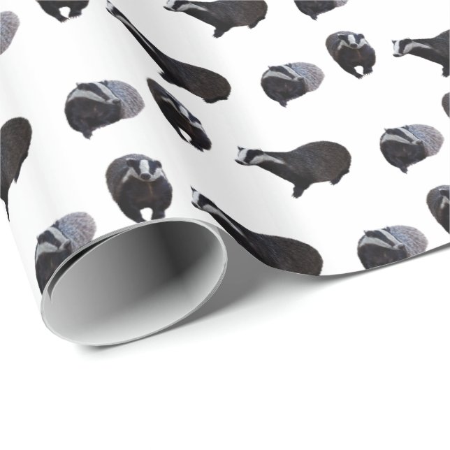 Badger Frenzy Wrapping Paper (Farbe auswählen) Geschenkpapier (Rolleneckpunkt)