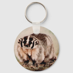 Badger, Gemälde von DiDi Schlüsselanhänger