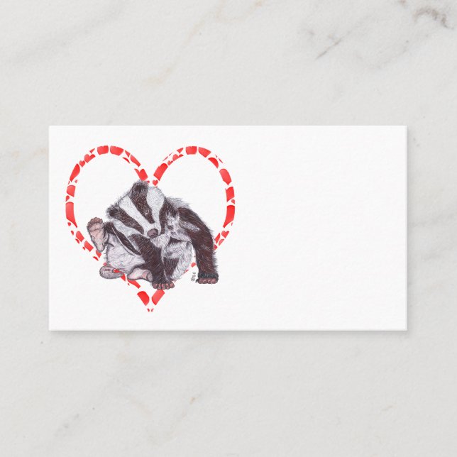 BADGER HEART VISITENKARTE (Vorderseite)