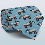 Badger Krawatte<br><div class="desc">Ein lustiges Badger-Design für Tierfreunde. Originelle Kunst von Nic Squirrell. Ändern Sie die Hintergrundfarbe im Entwurfswerkzeug, um sie anzupassen.</div>