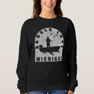Badger Lake Angeln Michigan Sweatshirt