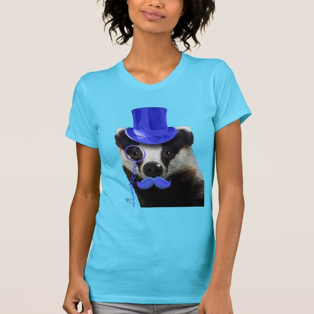 Badger mit Blue Top Hat und Mustache (Vorderseite)