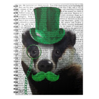 Badger mit Grünem Top-Hut und Mustache