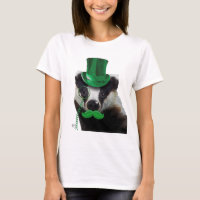 Badger mit Grünem Top-Hut und Mustache