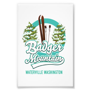 Badger Mountain Waterville Ski Logo Fotodruck
