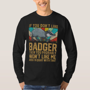Badger Retro Vintag 70er 80er Honey Badger Sprichw T-Shirt