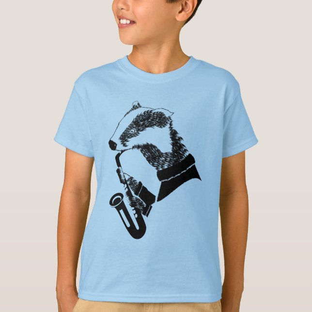 Badger Saxophon T-Shirt (Vorderseite)