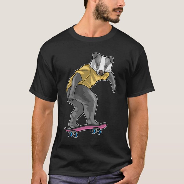 Badger Skater Skateboard T-Shirt (Vorderseite)