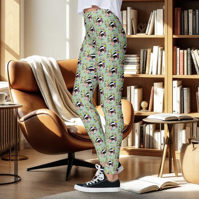 Badger Wild Blume Mushrooms Green Leggings (Von Creator hochgeladen)
