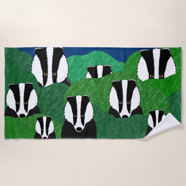 Badgers Beach Handtuch (Vorderseite)