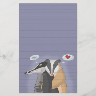 Badgers in der Liebe Stationery (Ruled) Briefpapier