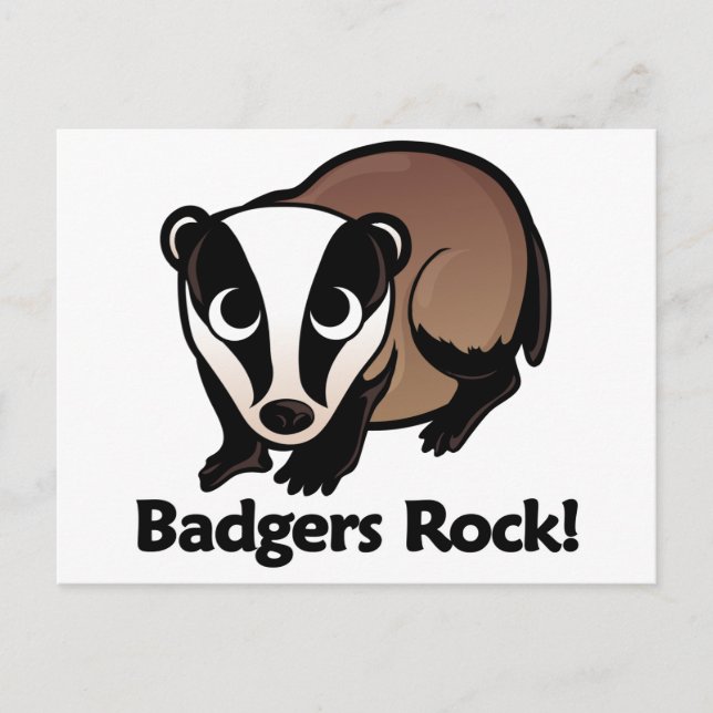 Badgers Rock! Postkarte (Vorderseite)