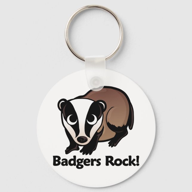 Badgers Rock! Schlüsselanhänger (Vorderseite)