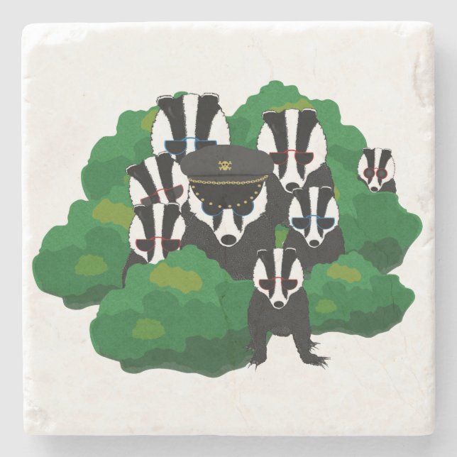 Badgers Stone Untersetzer (Vorderseite)